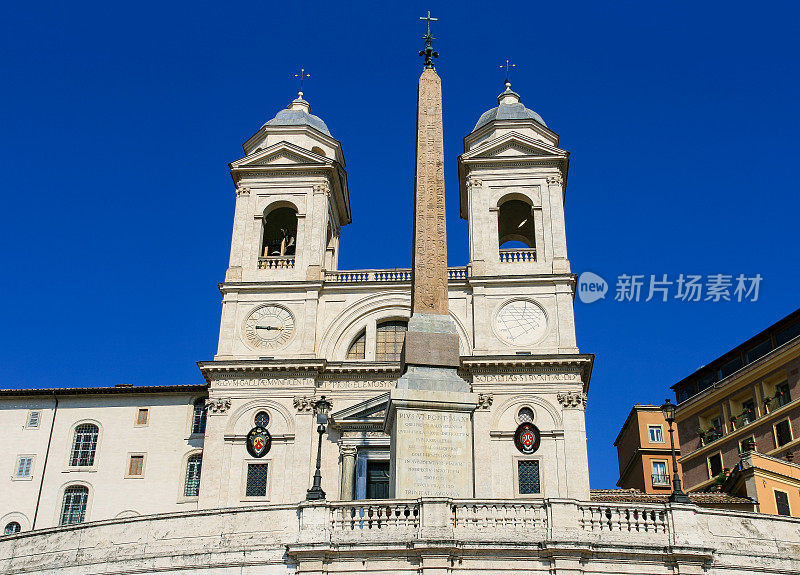 Trinità dei Monti教堂，西班牙台阶，罗马，意大利